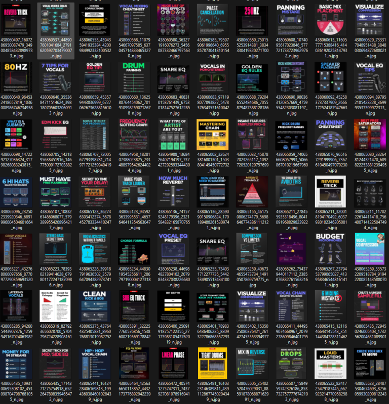390+ Producer Cheat Sheets - Solar Heavy Studios