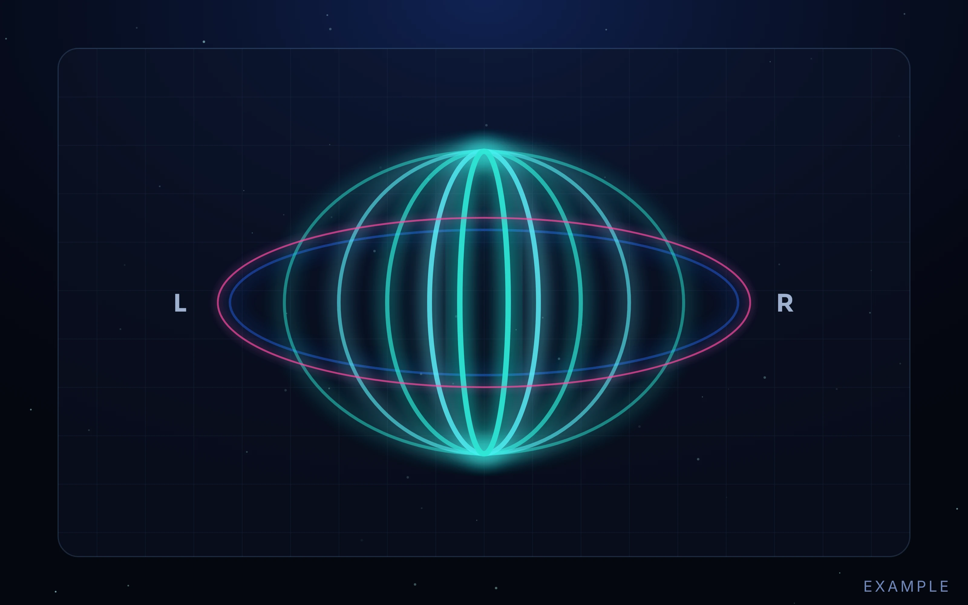 Stereo enhancement graphic: a widened stereo field around the centre